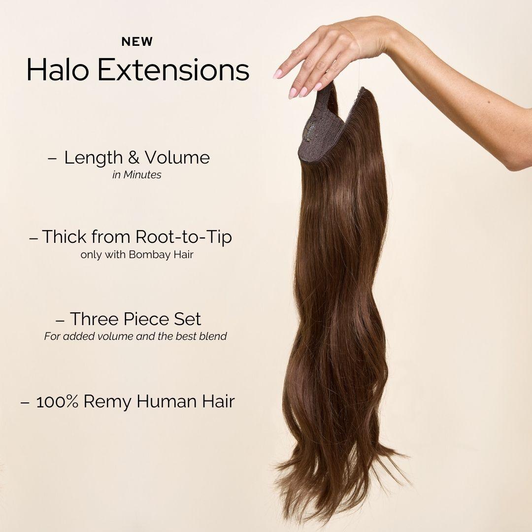 Ash Brown (8) Halo - BOMBAY HAIR 