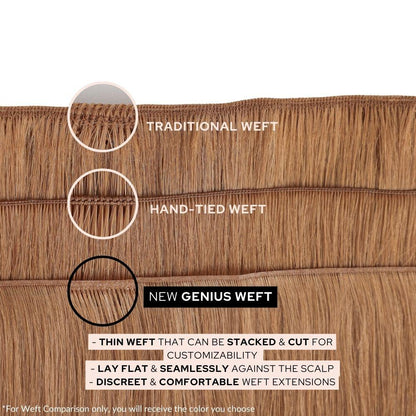 Rooted Espresso (#1C) to White Blonde (#60B) Genius Weft - BOMBAY HAIR 